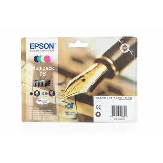 Original Epson C13T16264010 / T1626 Tinten Spar-Set (C,M,Y,K)