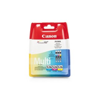 Original Canon 4541B006 / CLI-526 Tinten Spar-Set (Cyan, Magenta, Gelb)
