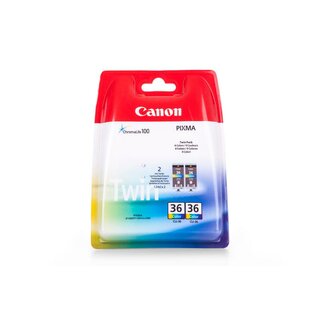 Original Canon 1511B018 / CLI-36 Tinte Color Doppelpack