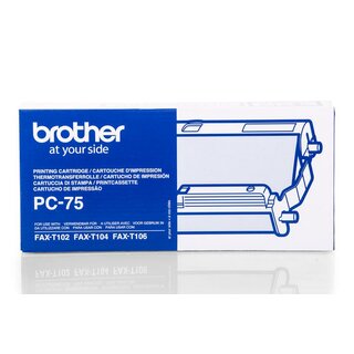 Original Brother PC75 / 27719 Thermo-Transfer-Rolle mit Kassette