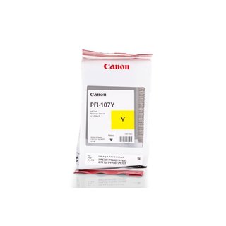 Original Canon 6708B001 / PFI-107Y Tinte Yellow